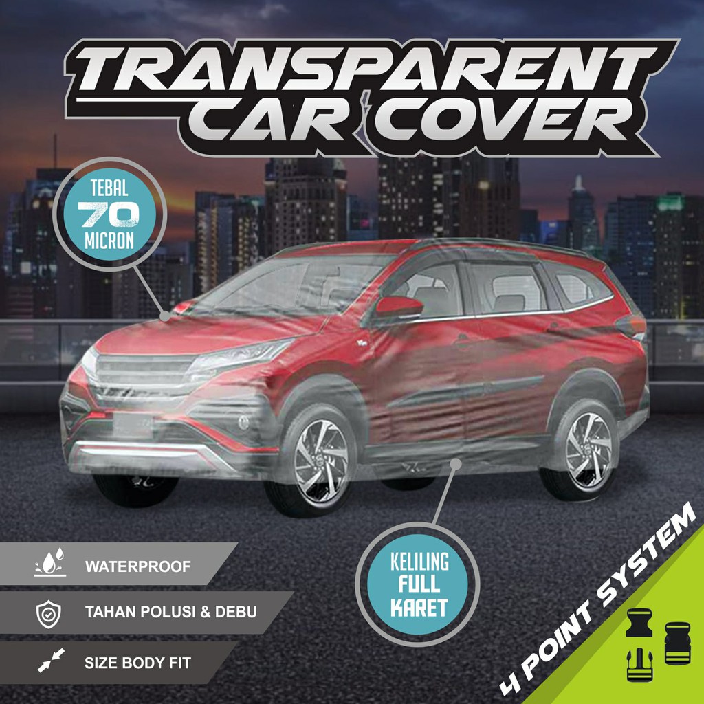 Sarung Mobil Transparan Plastik PE Tebal Full Waterproof For : PICANTO