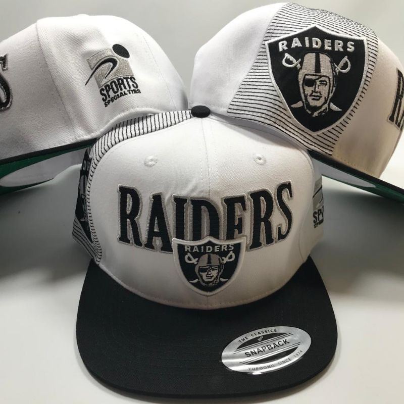 Topi Snapback Raiders NFL Vintage NHL iSport Mitchell Ness Big Logo Full Bordir Premium Quality