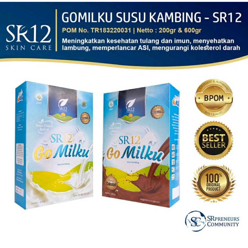 

GOMILKU SR12 600 GR SUSU KAMBING ETAWA PREMIUM/HALAL/BPOM