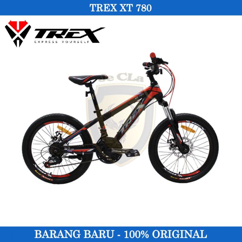 Sepeda Gunung Anak MTB TREX XT 780 New 20 Inch 21 Speed Disc Brake Murah