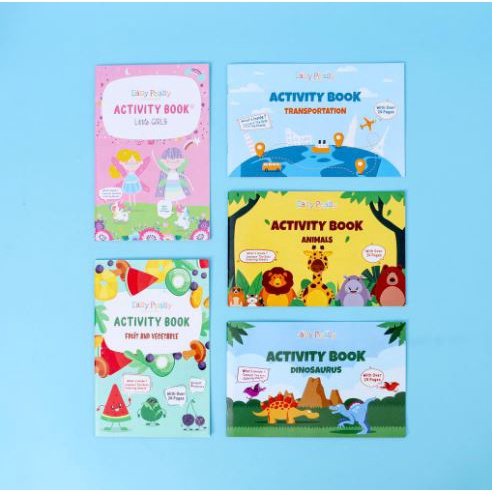 kiddiwear Easy Peasy - Activity Coloring Book - Buku Edukasi Belajar Menggambar dan Mewarnai