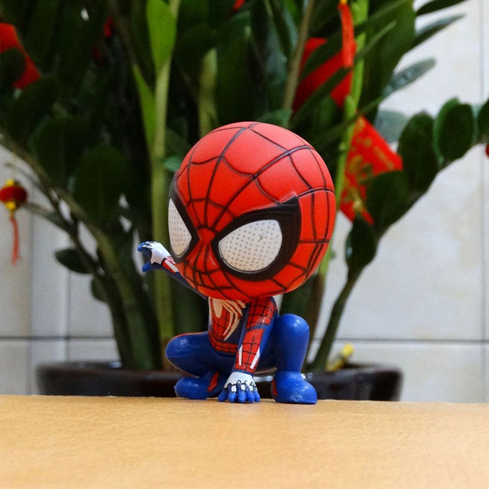 Needway  Gifts Figurine Model Cute Toy Figures Spiderman Action Figures For Kids Miniatures Anime Cartoon Collectible Model Marvel Hero Doll Ornaments