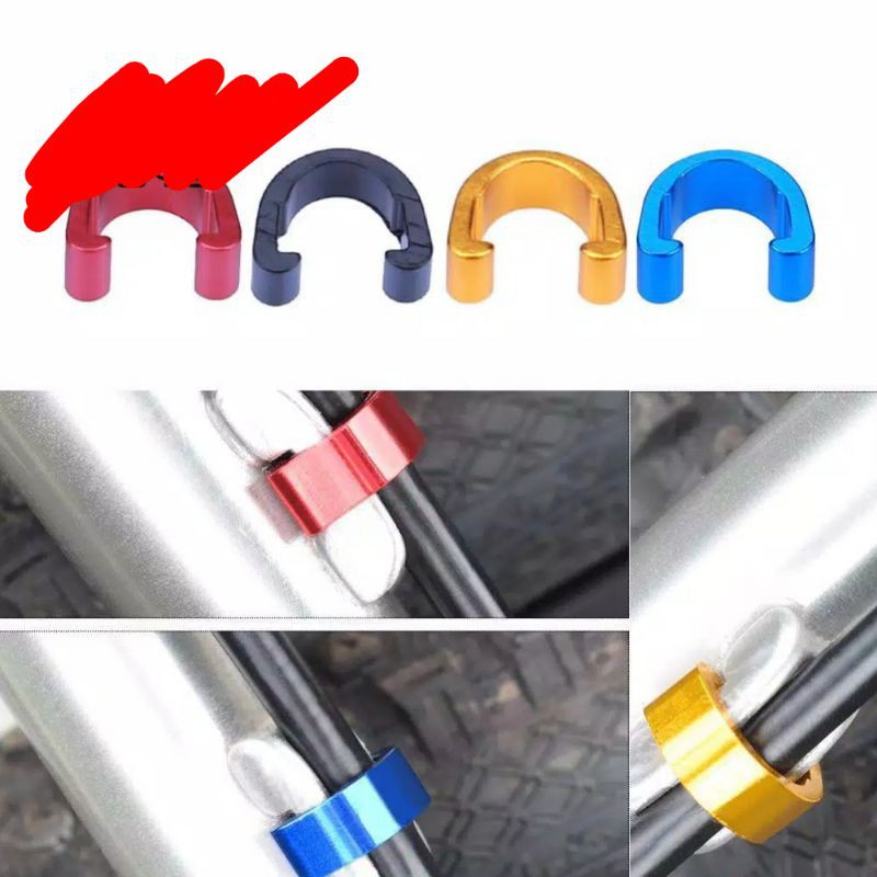 Bike Bicycle C-Clips Buckle Hose Brake Gear Cable Housing Guide