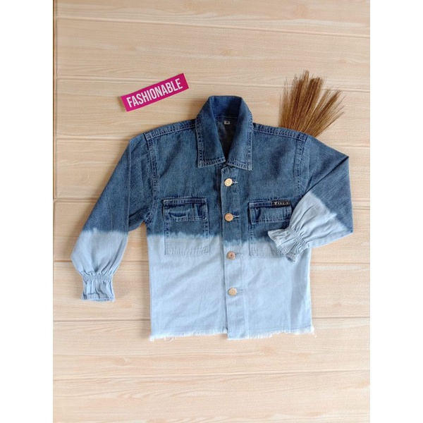 Jaket Jeans Anak Jaket Denim Anak perempuan Jaket Jeans Premium Usia 2-9 Tahun /friska