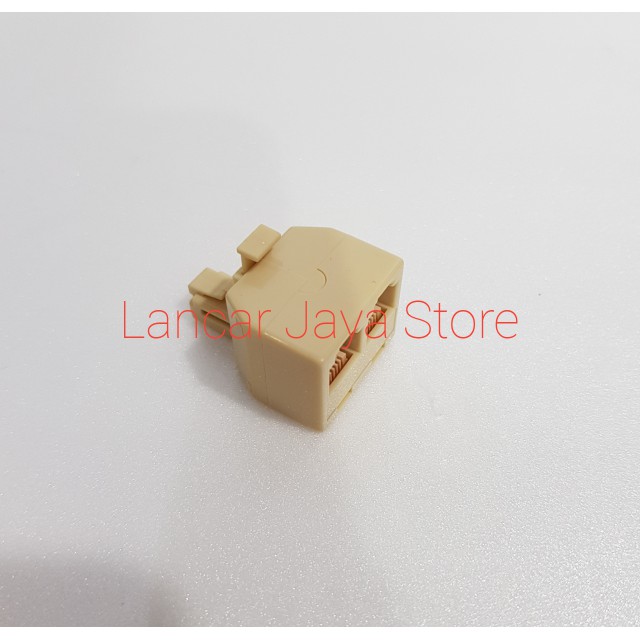 Konektor Adapter Splitter Parallel RJ11 Telepon ADSL Cabang Dua