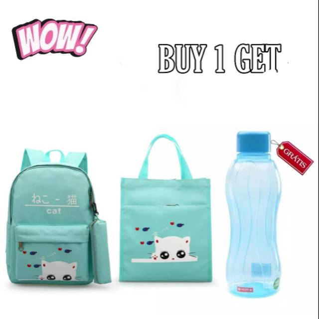 Rangsel back pack anak sd free botol