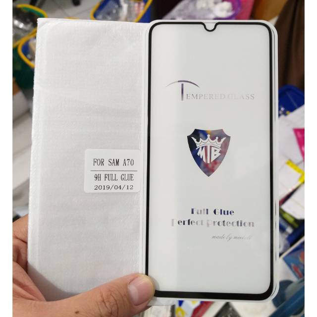 KOREAN Tempered Glass Samsung A70 6.7&quot; FULL SCREEN TG 5D Samsung A705 A7050 FULL GLUE Anti Gores Kc