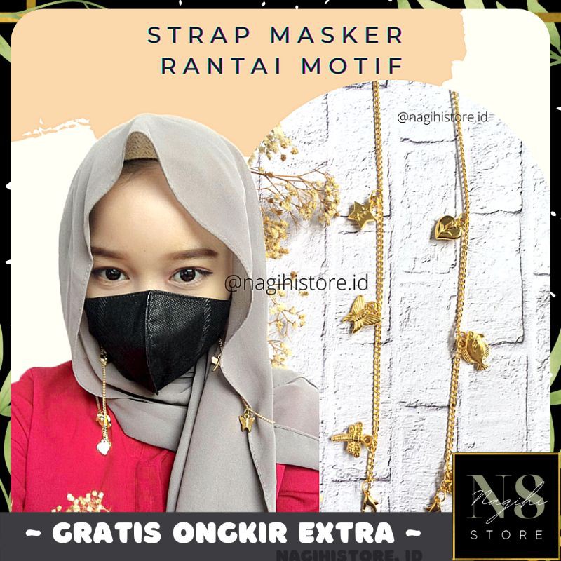 ✨NAGIHI✨ STRAP MASKER WANITA AKSESORIS MASKER STRAP MASKER MOTIF RANTAI MURAH AKSESORIS FASHION AKSESORIS HIJAB STRAP MASK HIJAB STRAP MASK PREMIUM