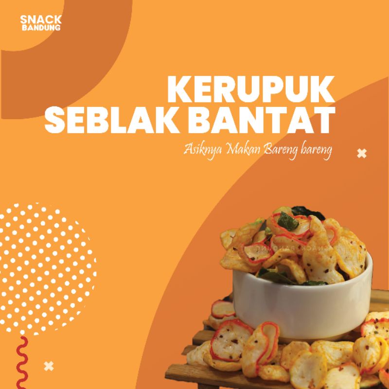 

Kerupuk Seblak Bantat/Pedas Daun Jeruk/Bumbu Rempah/500 gram