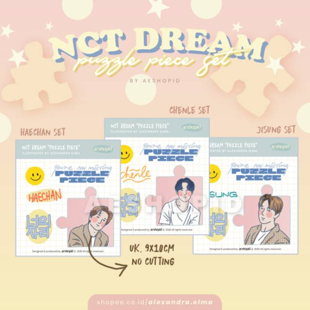 (NC-007) NCT DREAM Reload Puzzle Piece Decorative Sticker set ✨ 100% original fanmade goods by AESHOPID