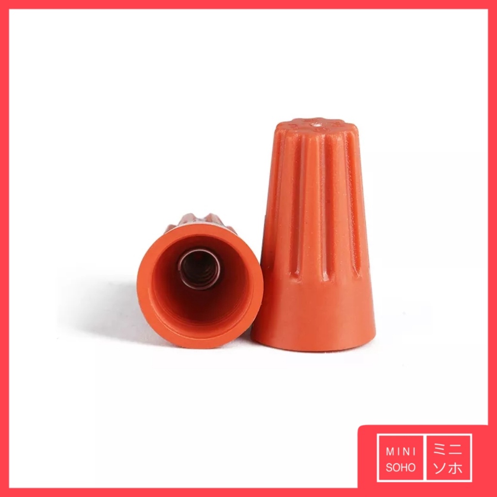 Lasdop Putar 1P / 2P / 3P / CE-1X / CE-2X / CE-5X Wire Connector Crimping Cap Krimping Penyambung Kabel - Orange / Bening