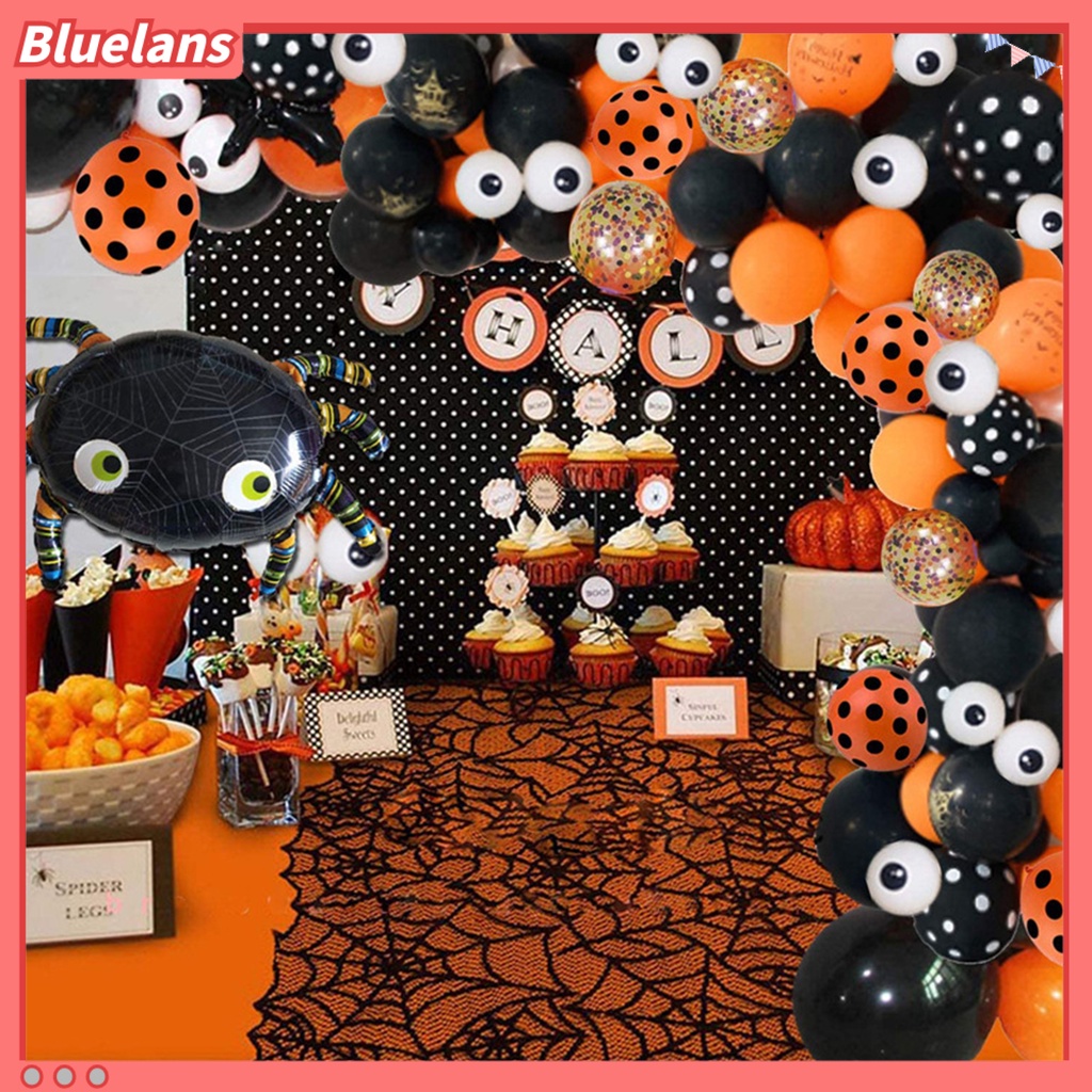 120pcs / Set Balon Latex Inflatable Bentuk Mata Hantu / Laba-Laba Untuk Dekorasi Halloween