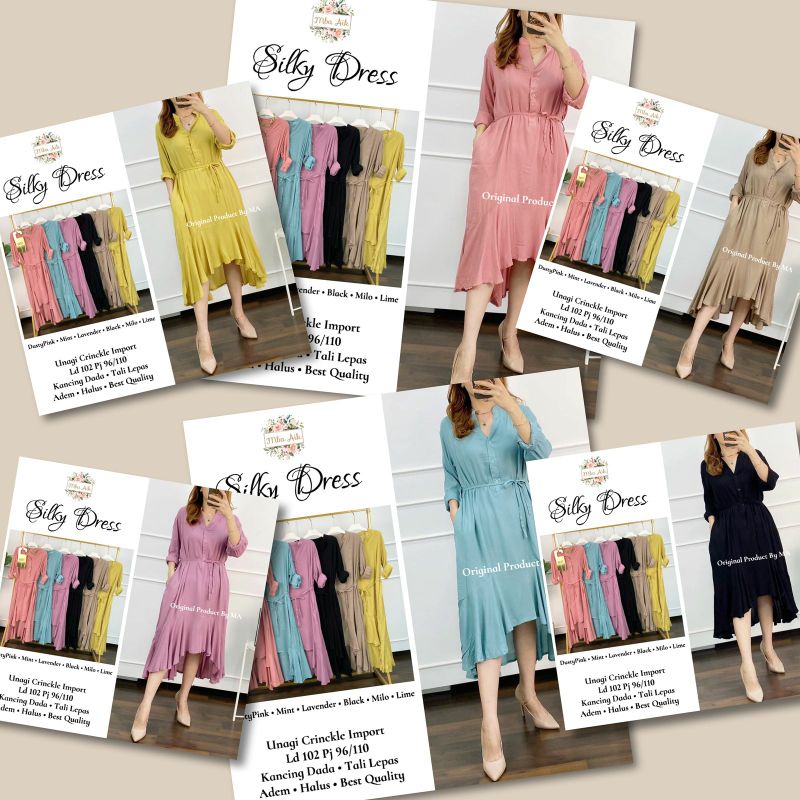 Silky Dress Unagi Crinckle Import