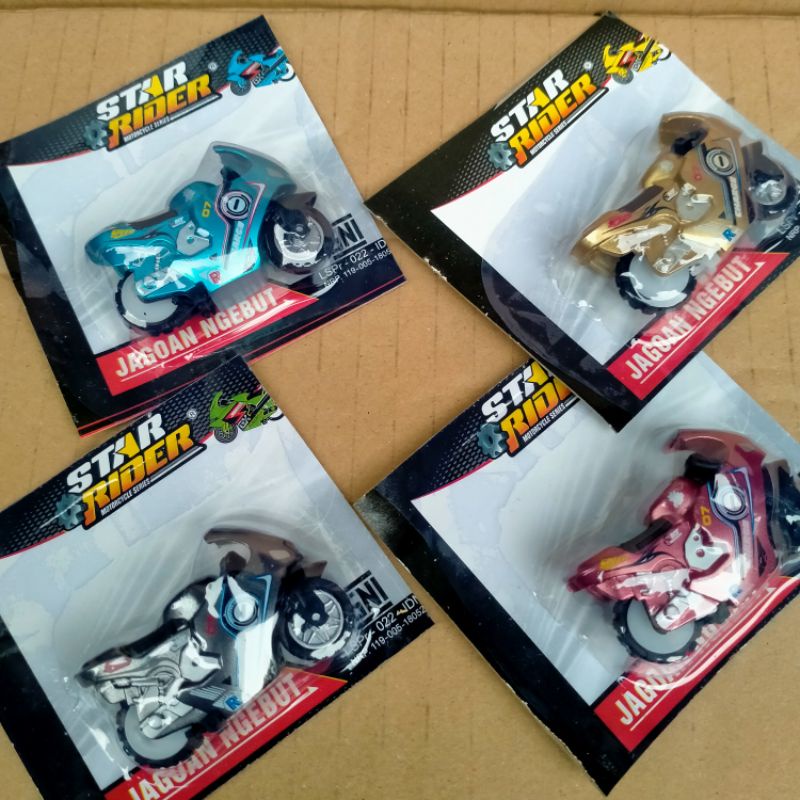 1 PCS MAINAN MOTOR GP SPINGGO WARNA METALIK JAMPING TERBARU GROSIR