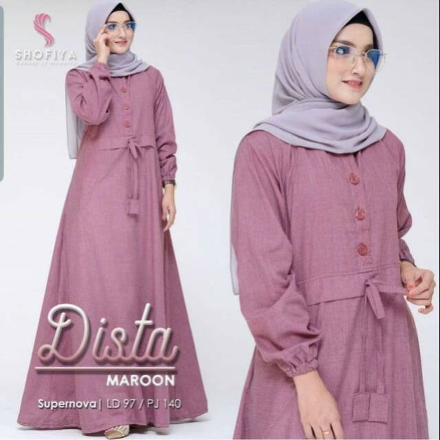Dista Maxi Kancing Depan | Berisa Fashion Store