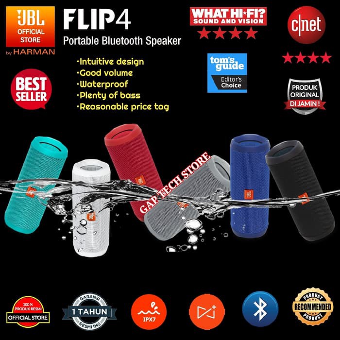 NEW JBL FLIP 4 FLIP4 Waterproof Portable Bluetooth Speaker Original pb