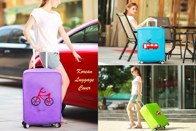 KOREAN LUGGAGE COVER SELIMUT PELINDUNG TAS KOPER