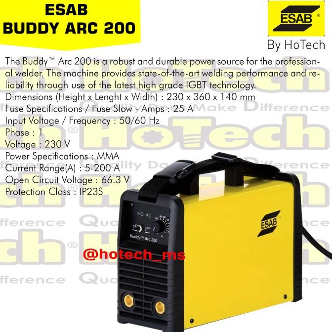Mesin Las Esab Buddy Arc 200 Mma