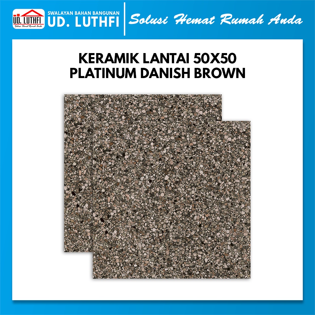 Keramik Lantai 50x50 Platinum Danish Brown