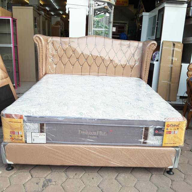 Spring Bed Central Deluxe Pocket Plus + Dipan Sandaran King