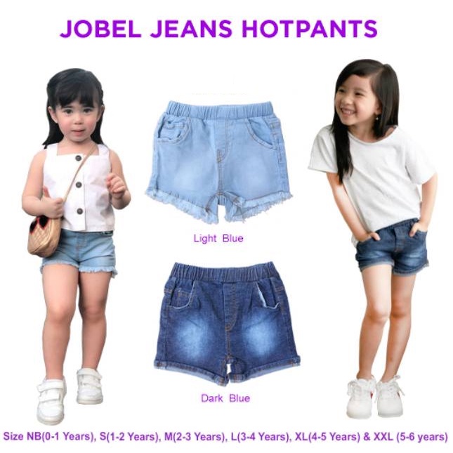 Celana Pendek Jeans Anak Perempuan 0-5 Tahun Jobel Hotpants Blue Edition 1pcs