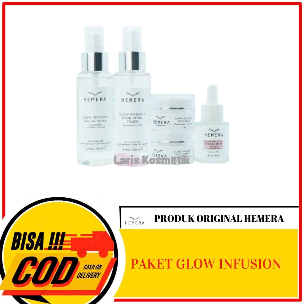 HEMERA BEAUTY HEMERA SKINCARE HEMERA WHITENING GLOW INFUSION SKINCARE WAJAH BUMIL BUSUI BPOM FREE PO