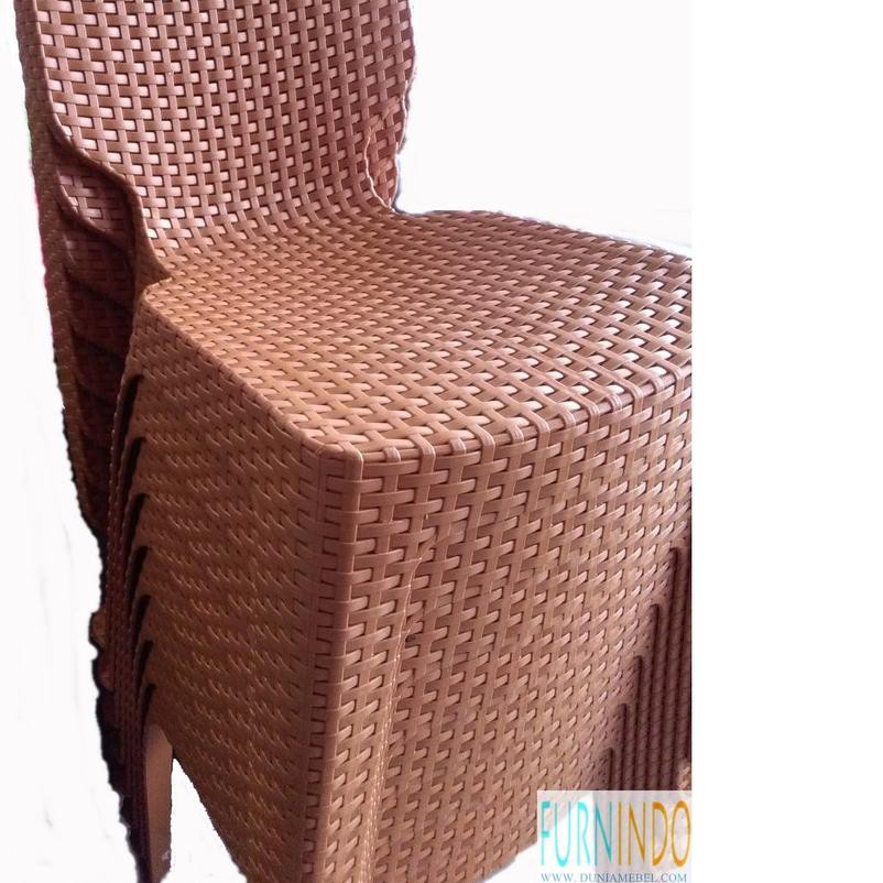 ♠ Kursi Plastik Rotan Sandaran Napolly 2R3 Jati ❊