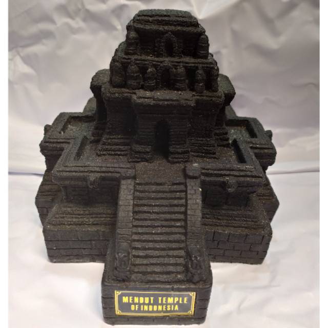 (BISA COD) PAJANGAN MINIATUR CANDI MENDUT INDONESIA UKURAN 19x19x15 cm BAHAN FIBERGLASS - DEKORASI