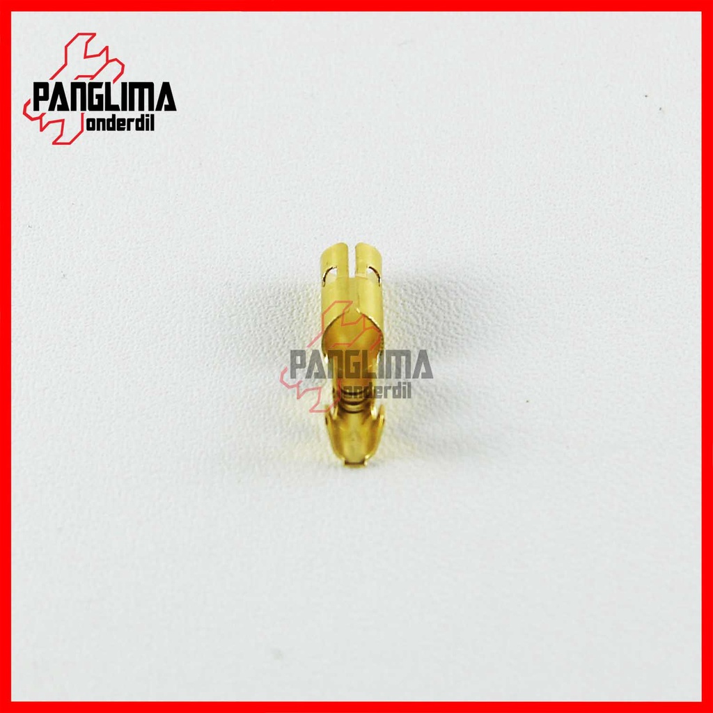 Skun Kabel Bulat Kuningan 4 mm 4x17 mm Sekun-Terminal Connector-Conector-Konektor Bulet Female-Bikang-Cewe-Perempuan Socket-Soket