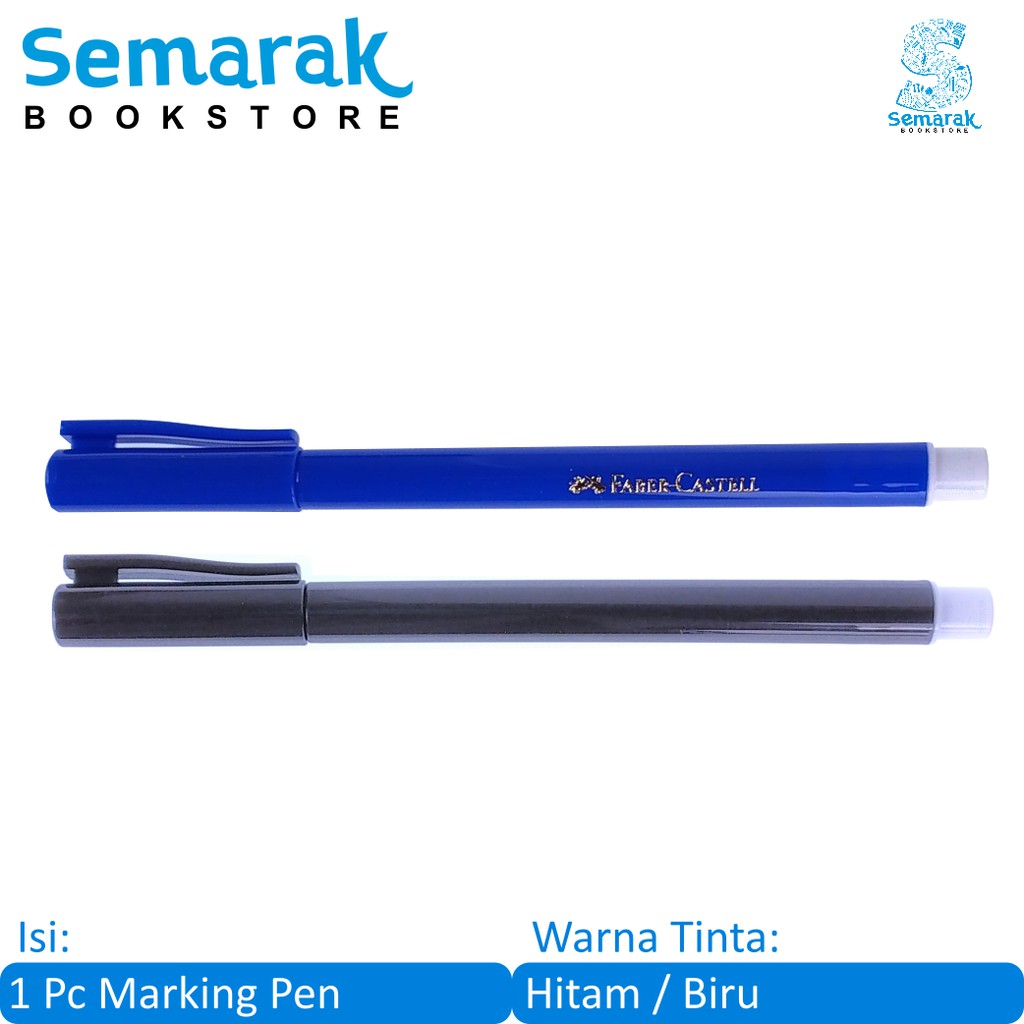 

Spidol Kecil Faber Castell Marking Pen - Hitam / Biru