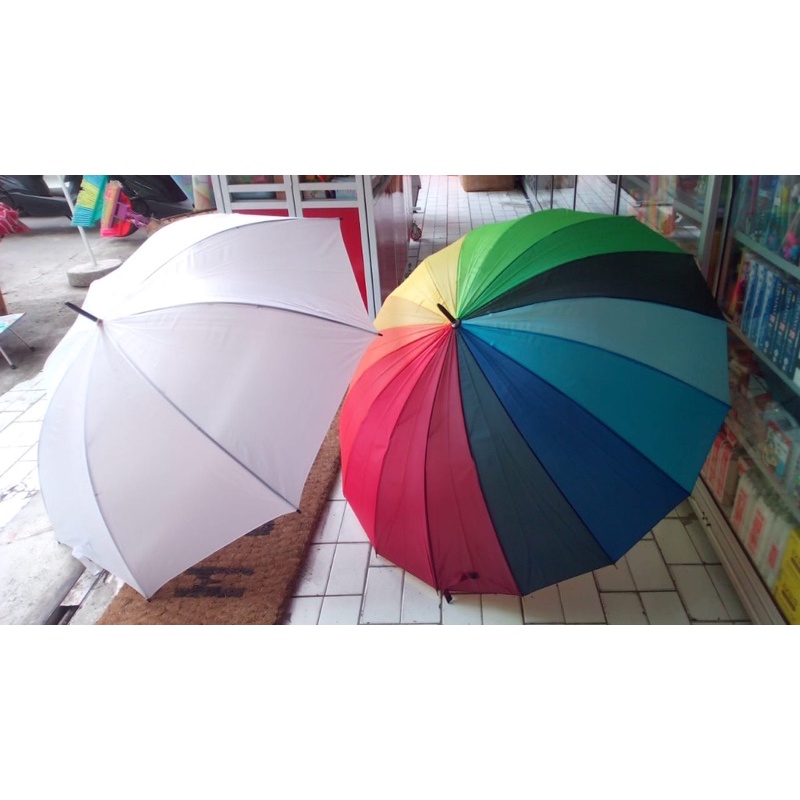 Payung Golf Jumbo / Payung Golf Jumbo Pelangi  / Payung Golf Jumbo Polos Putih Promosi