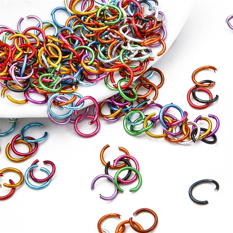 300pcs/bag 0.8x6 mm Colorful Open Jump Rings Split Jump Ring Connector For Diy Jewelry Making Findings Accessories Supplies