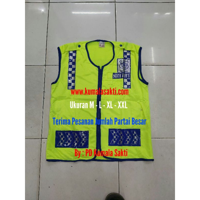 Rompi Security Paragon Lis Skotlet Catur-Rompi Satpam-Topi Security-Kaos Security-Gada Pratama-Sabuk