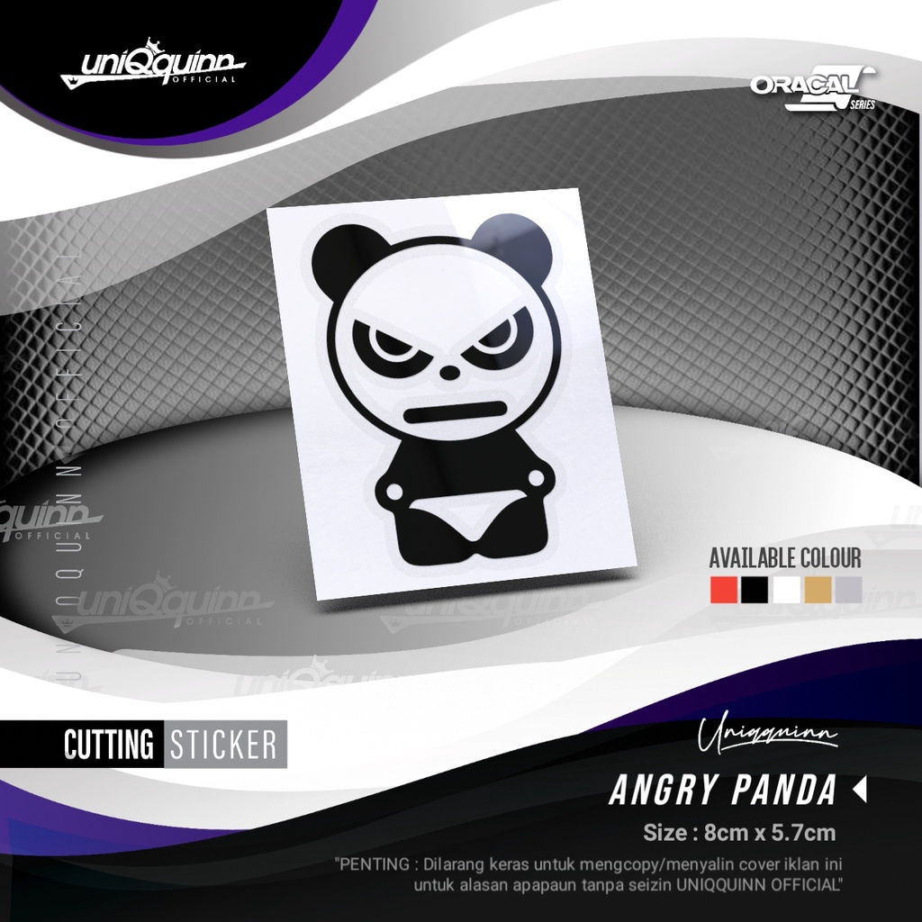 

UQ Stiker Angry Panda | Cutting Stiker Angry Panda