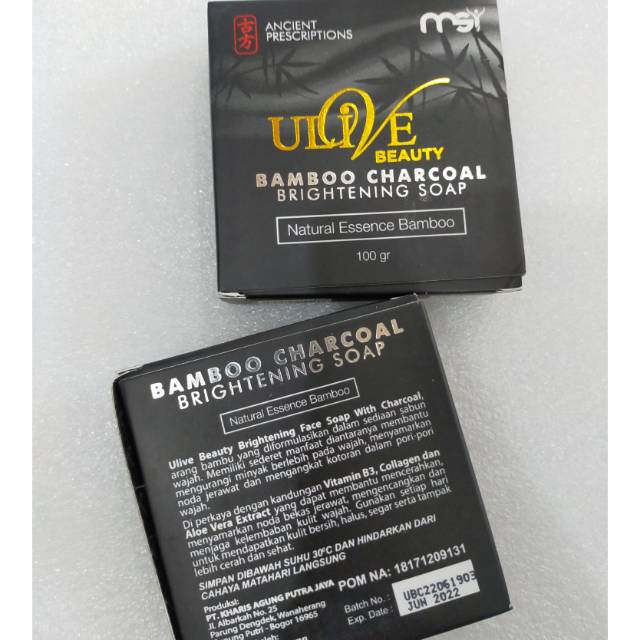 Sabun Bambu MSI 100% ORI / Ulive Beauty Bamboo Charcoal