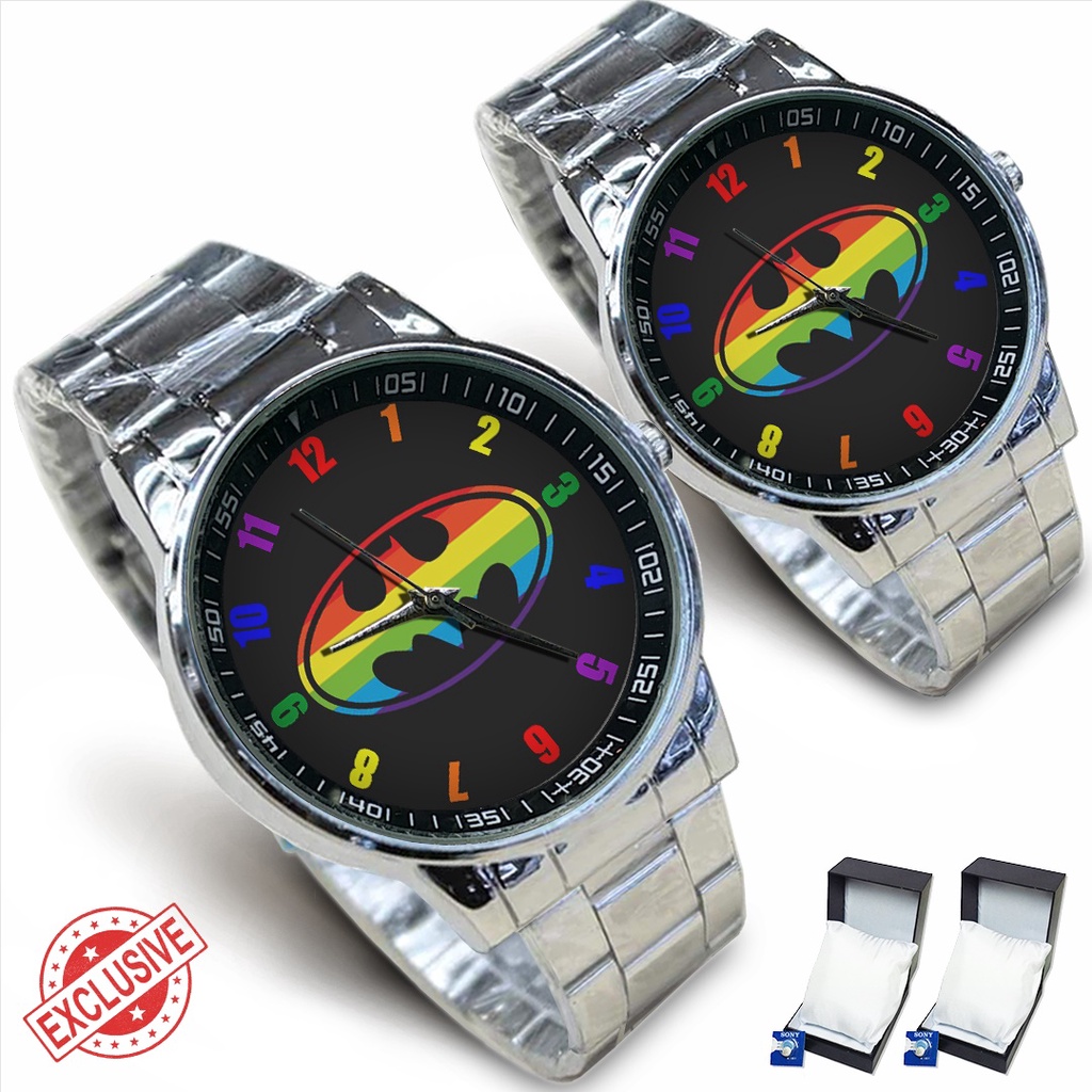 Jam Tangan Rantai Couple BATMAN Motif 2