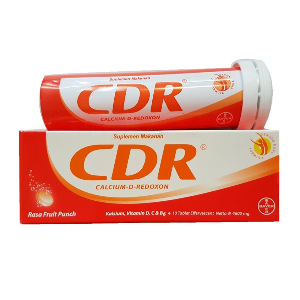 CDR Calsium D Redoxon Fruit Punch 10 Tablet / Vitamin C Dewasa