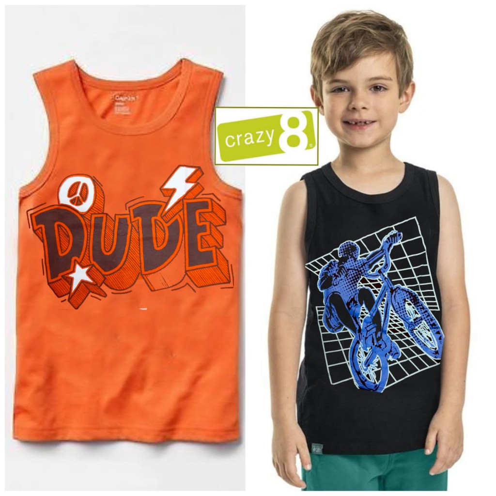 Kaos Kuntung/Tanktop Anak Laki-Laki Crazy8