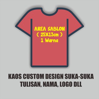 Kaos Custom  suka suka Sablon Kaos Satuan Baju  Custom  