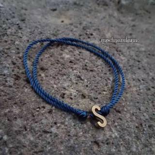  Gelang  spiral inisial  gelang inisial  simple tali 