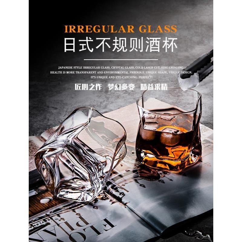 Gelas Whisky | Gelas Beer | Gelas Bir | Irregular Whisky Glass