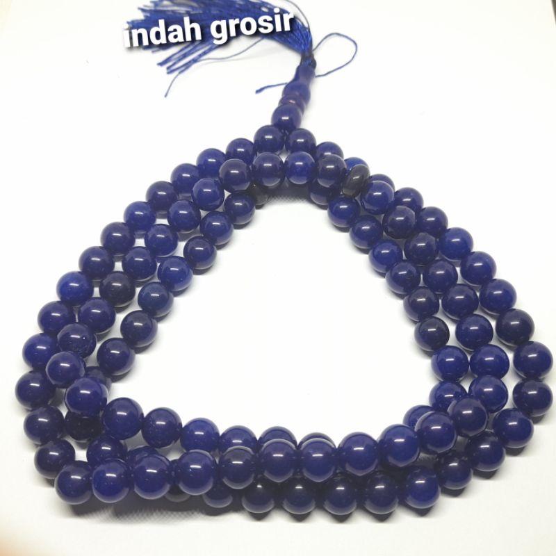 TASBIH 10MM BATU BLUE JADE 99BUTIR NATURAL