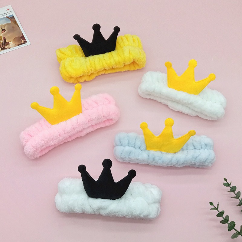 AC013 Bandana Bando Headband Makeup atau Cuci Muka Motif Imut dan Lucu Model Korea Crown