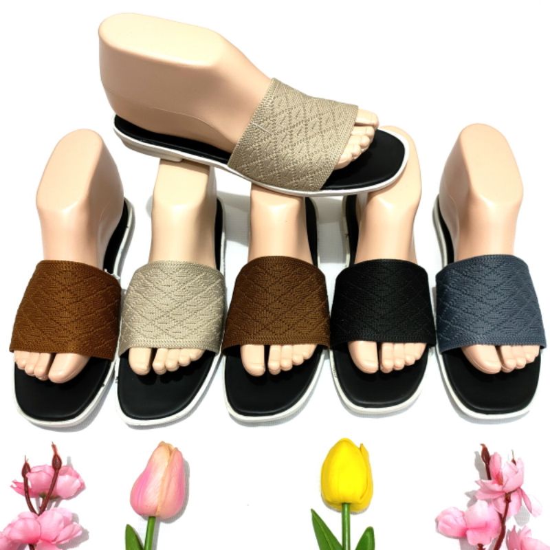 sandal wanita rajut Import Felonie WM 06 Selop Rajut halus terbaru murah