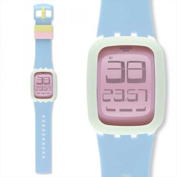 Swatch Digital Jam Tangan Karet Unisex SURW114 Pastis Original