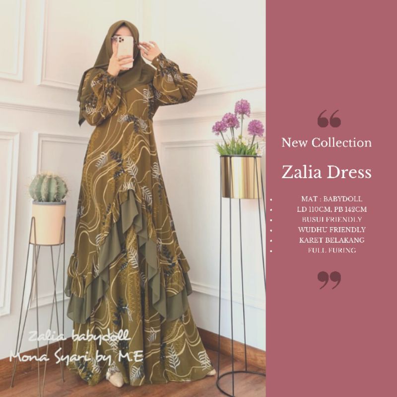 Zalia Babydoll Dress ORIGINAL Mona Syari by M.E