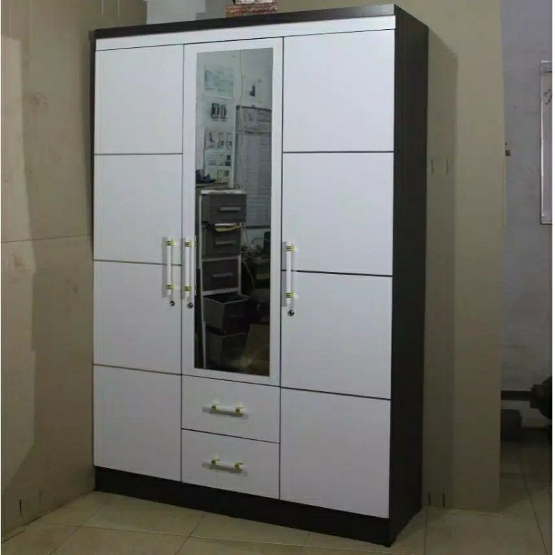 Lemari pakaian 3 Pintu modern minimalis