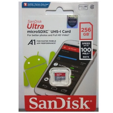 Sandisk microSD 256 GB 100MB/s class 10 memory micro SD 256 GB Class10