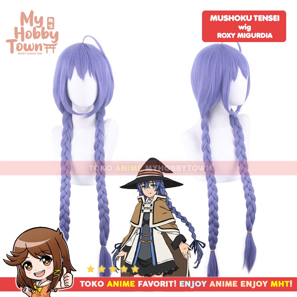 Wig Cosplay Anime Mushoku Tensei : Roxy Migurdia Rambut Palsu