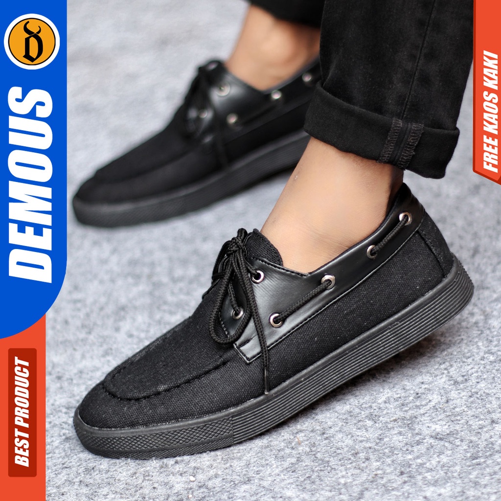 Sepatu Casual Pria Loafers Sepatu Hitam Coklat DEMOUS ZAPATO